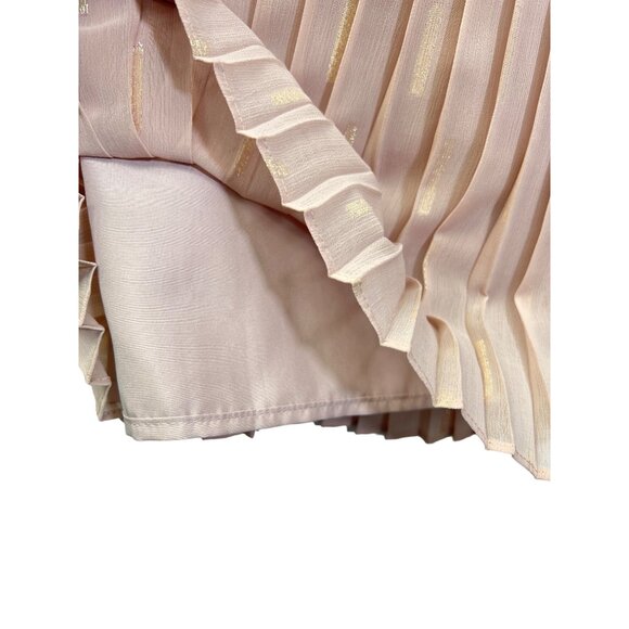 Loft NWT 2 Piece Pink Chiffon Gauzy Sheer Skirt & Blouse Set - Picture 7 of 9